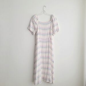 NWT LOFT Elegant Multi Polka Dot Midi Dress